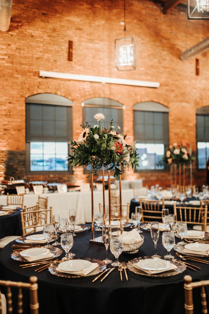 Wedding reception at the Theatre Room at Armature Works in Tampa, FL