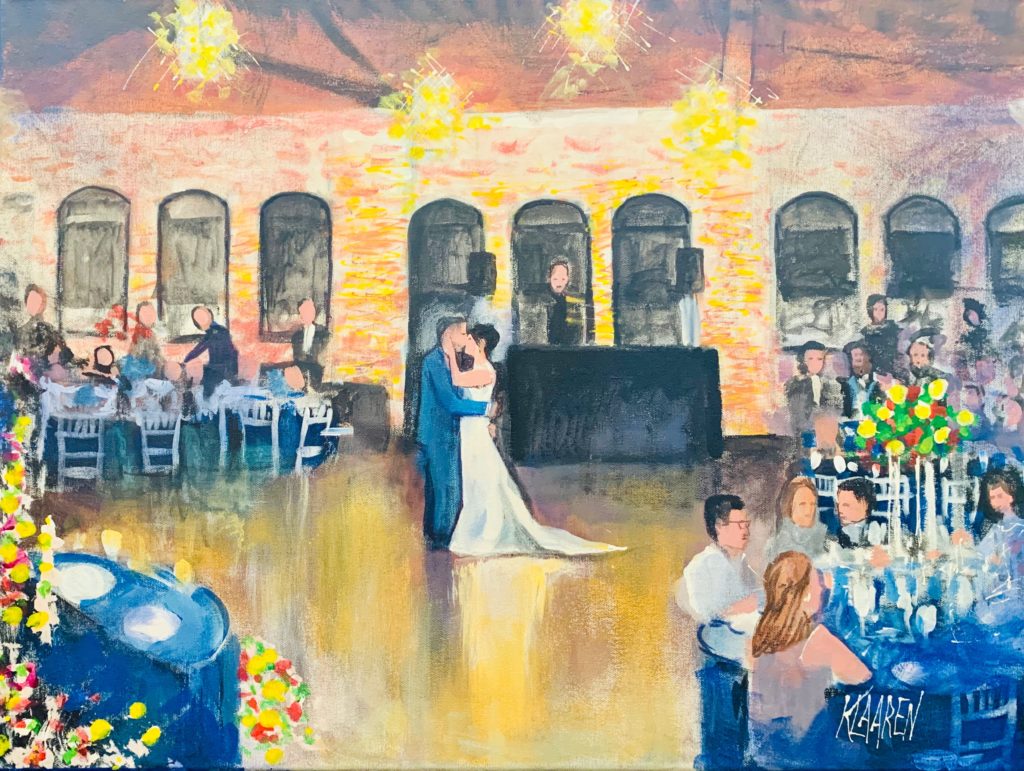 Tampa live wedding painter Terry Klaaren