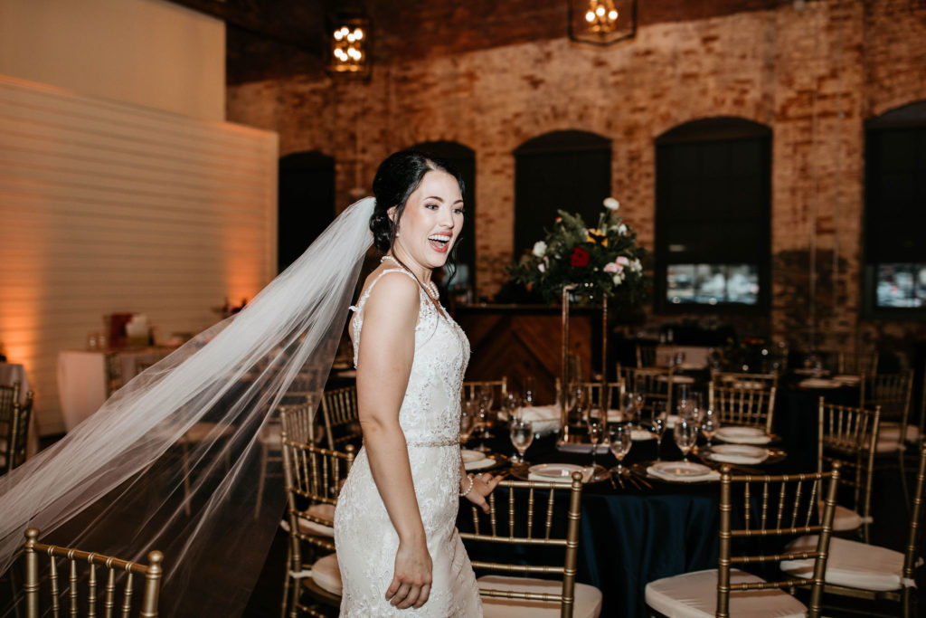 Bride sees wedding reception for the first time
