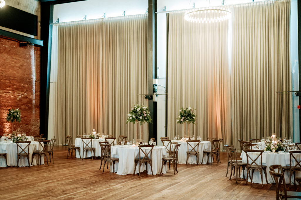 Armature Works wedding reception in The Gathering event space. 
