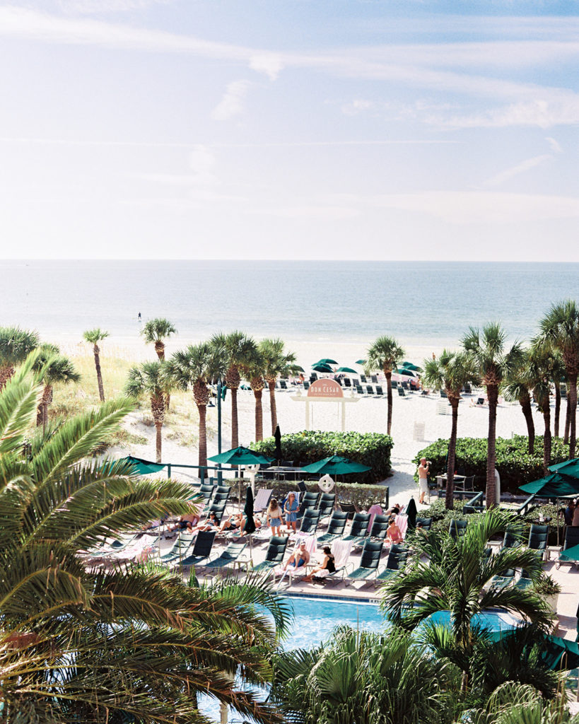 The pool and beach at the Don CeSar Hotel