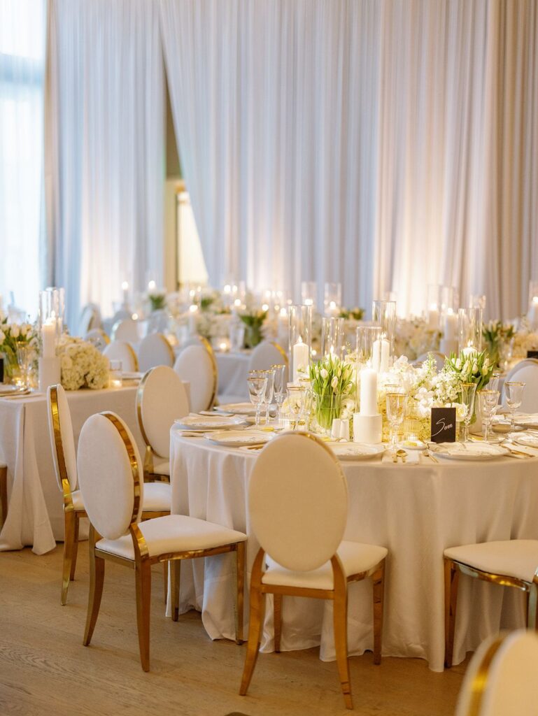 Tampa EDITION wedding reception design in white
